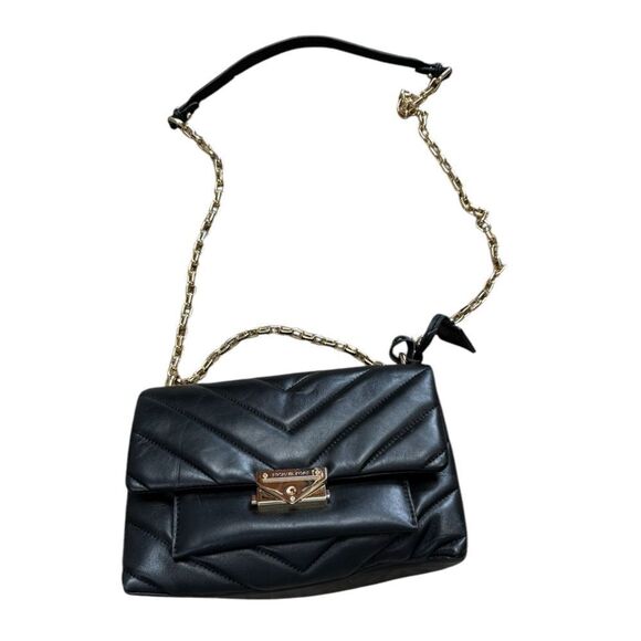 Michael Kors Ceece Black Quilted Shoulder Bag - Picture 2 of 12